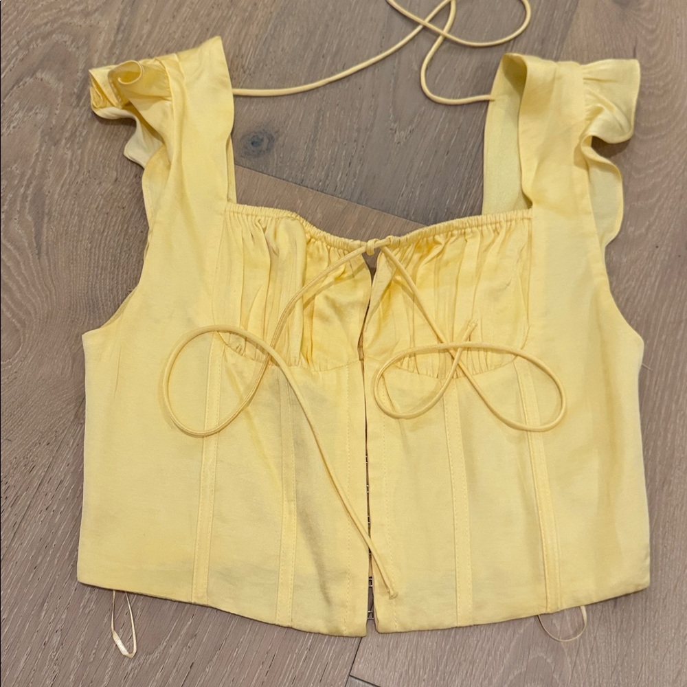 Signature Yellow Smocked Top